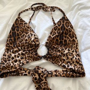 open back leopard crop tank